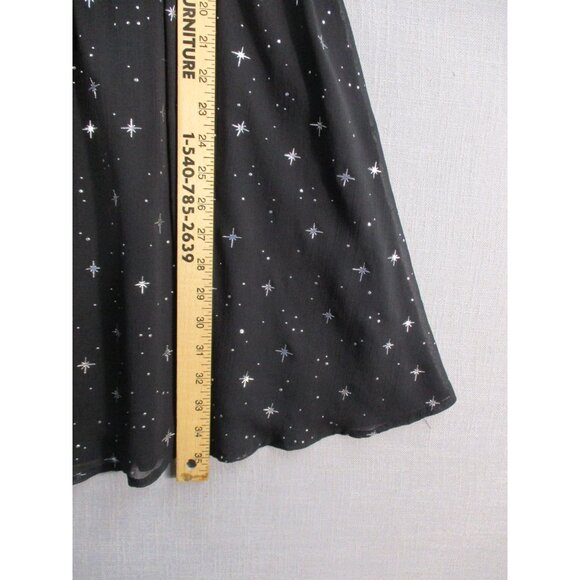 Cider Womens Starry Night Dress 1XL Black Sheer Short Sleeve Empire Waist - Picture 5 of 14